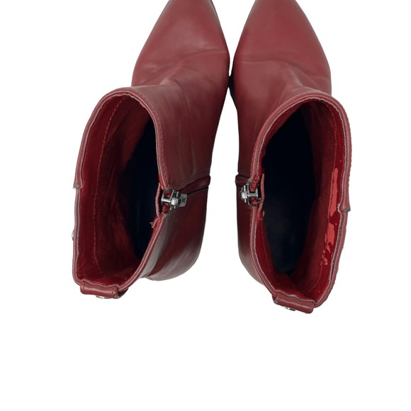 Circus by Sam Edelman Women's Boots Studded Red Ankle Boots Size 7 - Picture 7 of 8